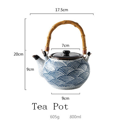 japanese style ceramic teapot, view 4 - MRSLM