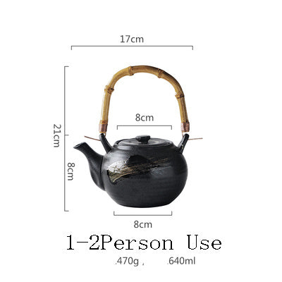 japanese style ceramic teapot, view 6 - MRSLM