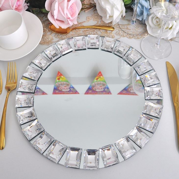 diamond electroplated glass mirror plate, view 3 - MRSLM