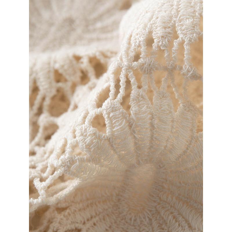 v-neck lace patchwork cardigan, view 6 - MRSLM