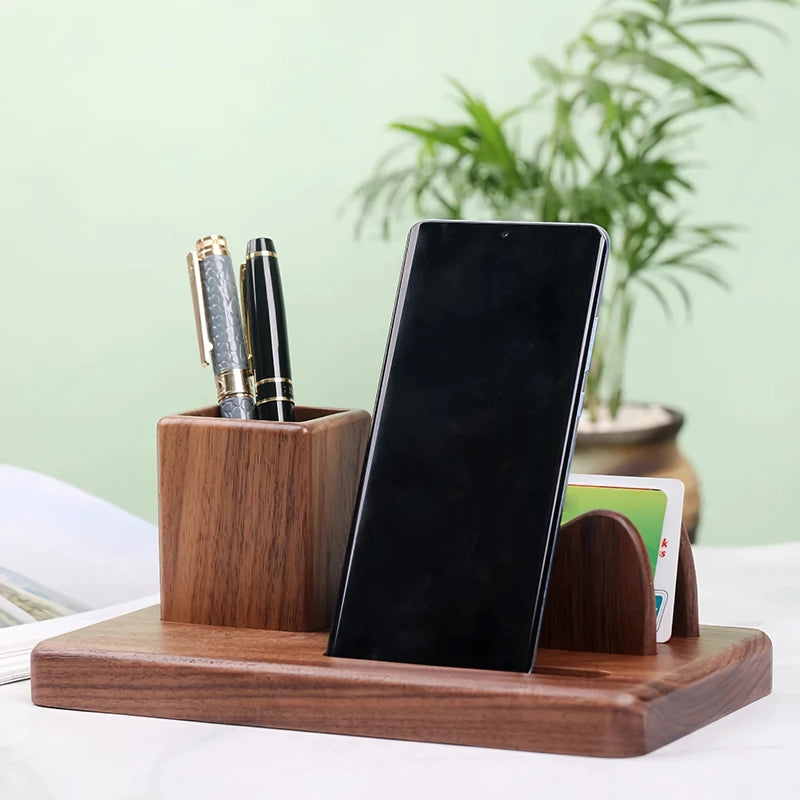 solid wood desk organizer, view 5 - MRSLM