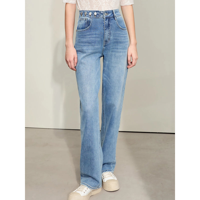 women's retro straight denim pants, view 5 - MRSLM