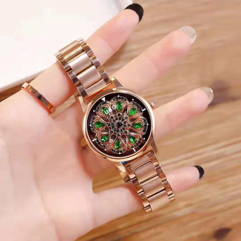women's diamond pattern watch, view 5 - MRSLM