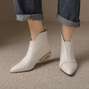 leather wedge boots - MRSLM