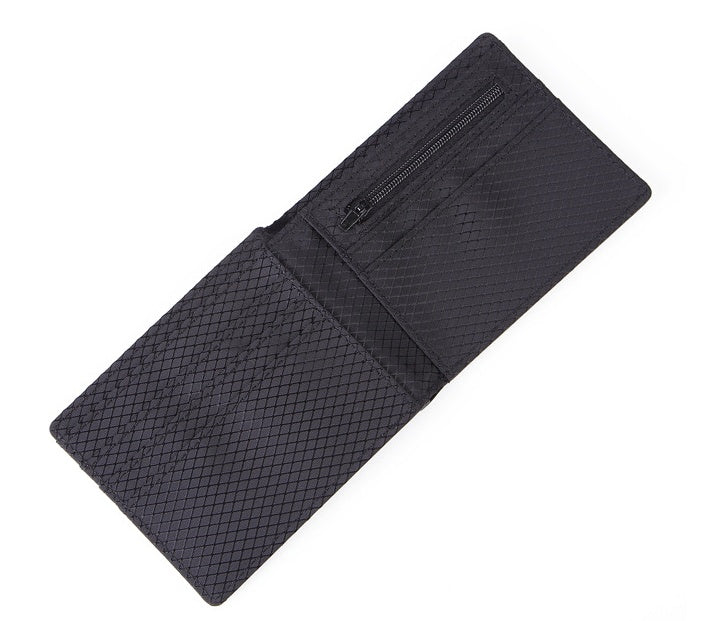 carbon fiber pattern slim wallet, view 3 - MRSLM