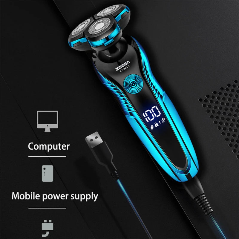rechargeable electric shaver and beard trimmer, view 6 - MRSLM
