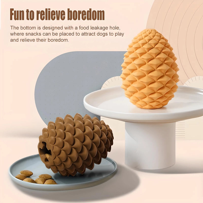 interactive pineapple dog chew toy, view 4 - MRSLM