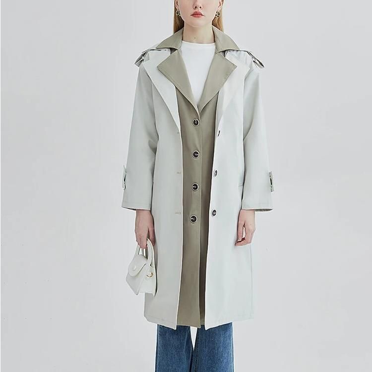 contrasting color trench coat - MRSLM