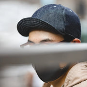 oversize denim golf cap, view 9 - MRSLM