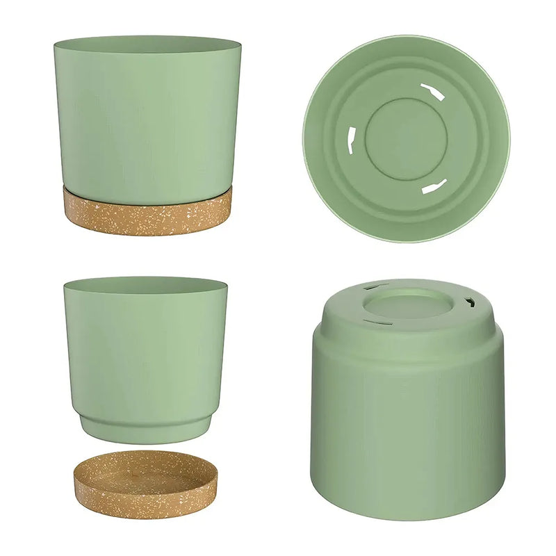 matte plant pots with drainage, view 8 - MRSLM