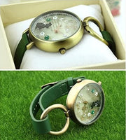 Bunny rabbit leather strap quartz watch, view 2 - MRSLM