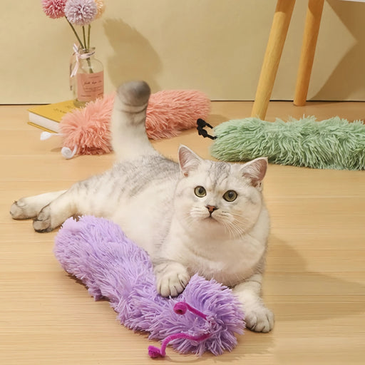 catnip chew toy plush worm - MRSLM