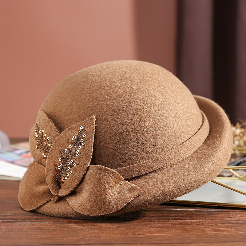 women's retro beret felt hat, view 8 - MRSLM