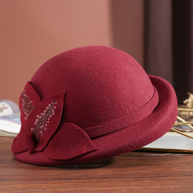 women's retro beret felt hat, view 10 - MRSLM