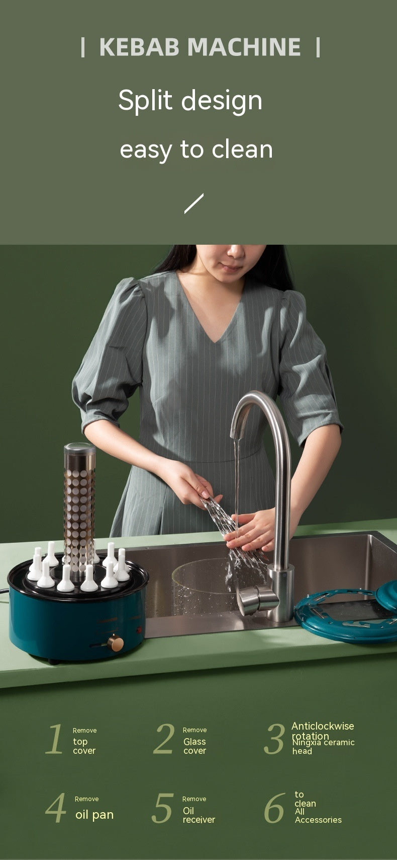 automatic smoke-free skewers machine, view 10 - MRSLM