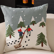 christmas snowflake pillow cover, view 9 - MRSLM