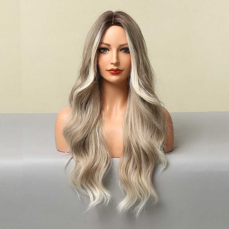 medium large wave mixed color wig, view 10 - MRSLM