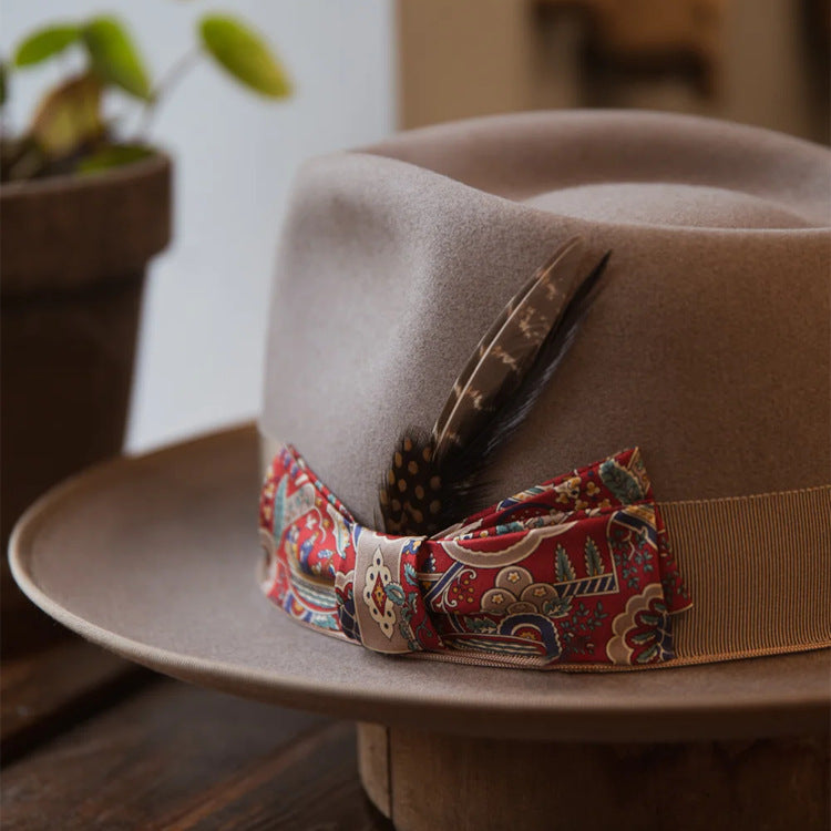beige wool top hat, view 7 - MRSLM