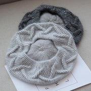 Warm rabbit fur beret, view 10 - MRSLM