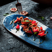 oval ceramic sushi sashimi plate, view 5 - MRSLM