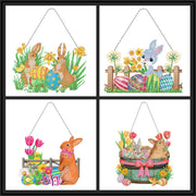 easter bunny diamond painting hanging ring, view 4 - MRSLM