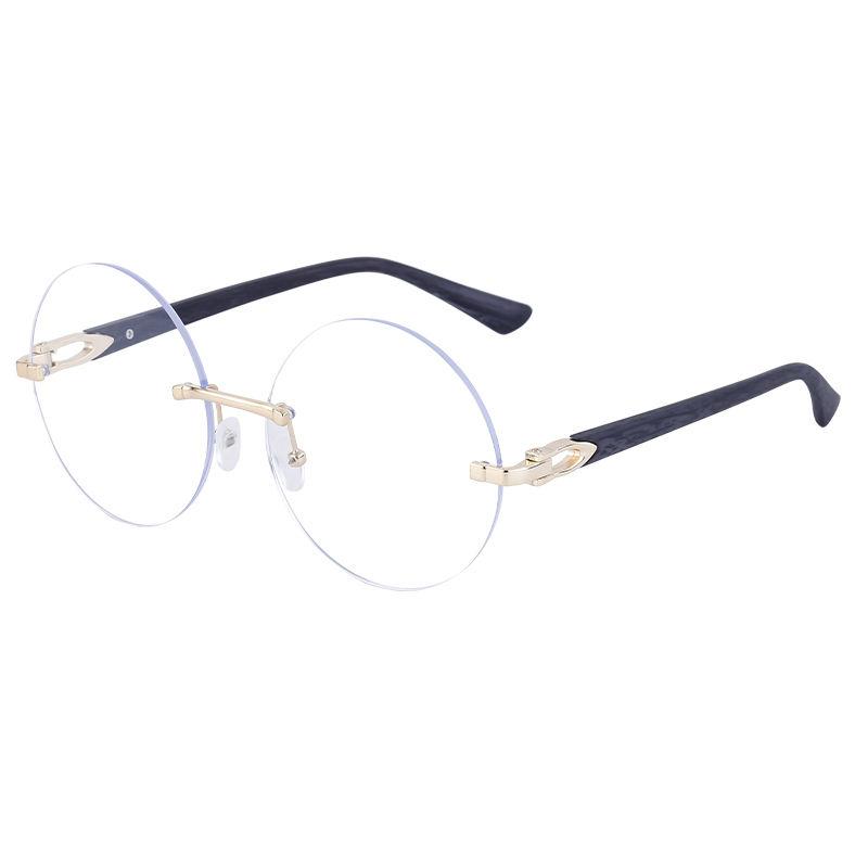 gradient rimless round sunglasses, view 6 - MRSLM