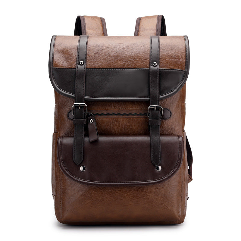PU leather student backpack, view 5 - MRSLM