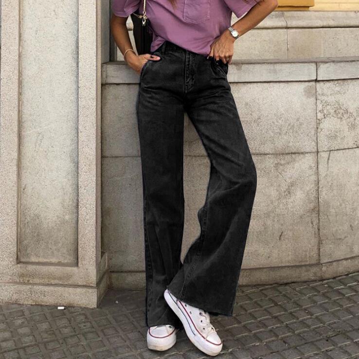 Women's wide-leg flared loose jeans - MRSLM