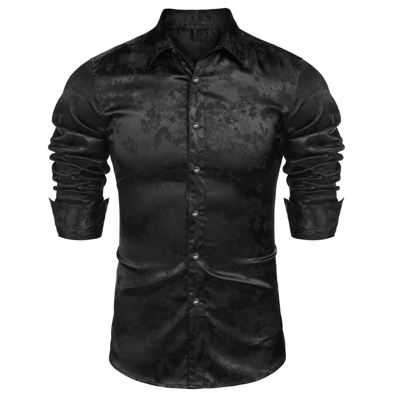 Men's satin dress shirt, view 3 - MRSLM