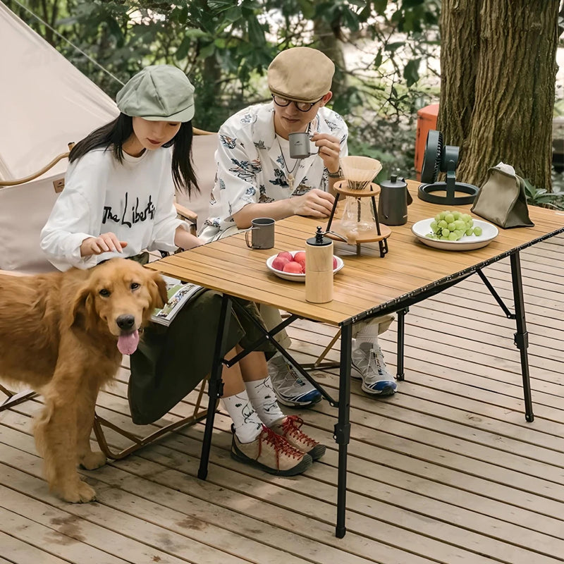 portable folding aluminum camping table, view 11 - MRSLM