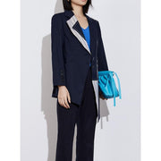 Striped asymmetry suit jacket, view 4 - MRSLM