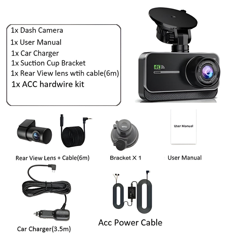 4K dash cam, view 2 - MRSLM