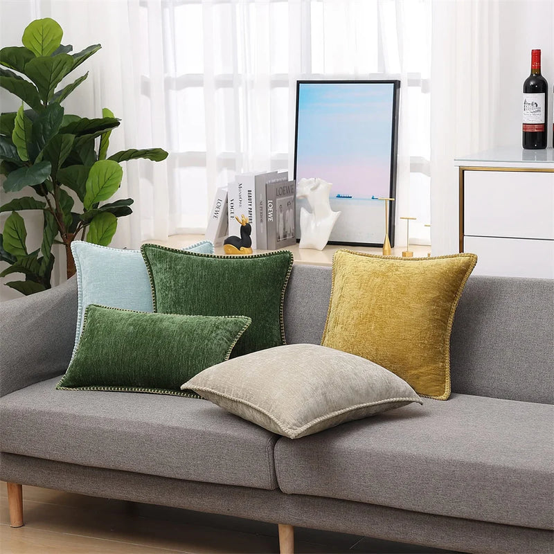 soft chenille velvet throw pillow cover, view 20 - MRSLM