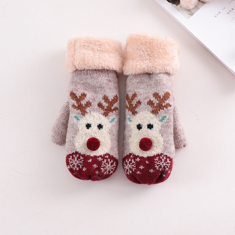 Christmas knitted gloves, view 4 - MRSLM