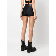 High-waist slim fit denim shorts, view 9 - MRSLM