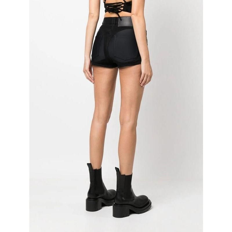 High-waist slim fit denim shorts, view 9 - MRSLM