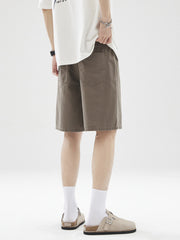 straight cotton casual shorts, view 2 - MRSLM