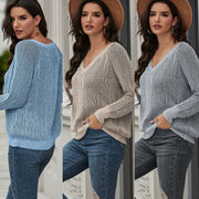 Women's lightweight cotton-blend knit pullover - MRSLM