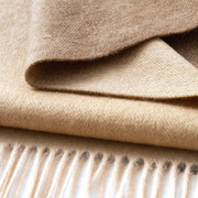 cashmere blend scarf with tassels, view 14 - MRSLM