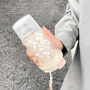 cute transparent glass water bottle, view 8 - MRSLM