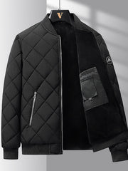 Men's quilted winter bomber jacket, view 8 - MRSLM