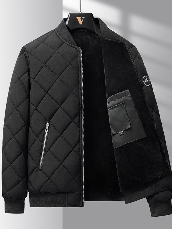 Men's quilted winter bomber jacket, view 8 - MRSLM
