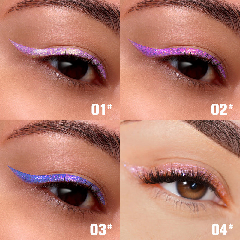 liquid glitter eyeliner set, view 2 - MRSLM