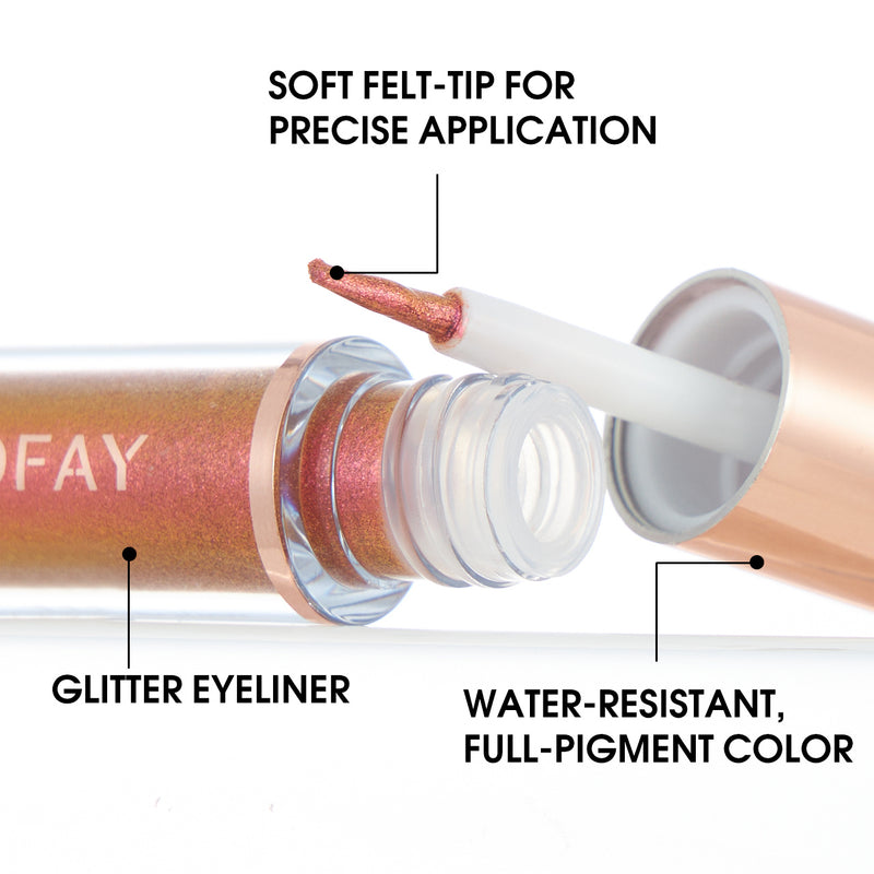liquid glitter eyeliner set, view 3 - MRSLM