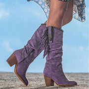 Fringed suede boots, view 3 - MRSLM