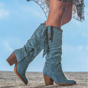 Fringed suede boots, view 5 - MRSLM