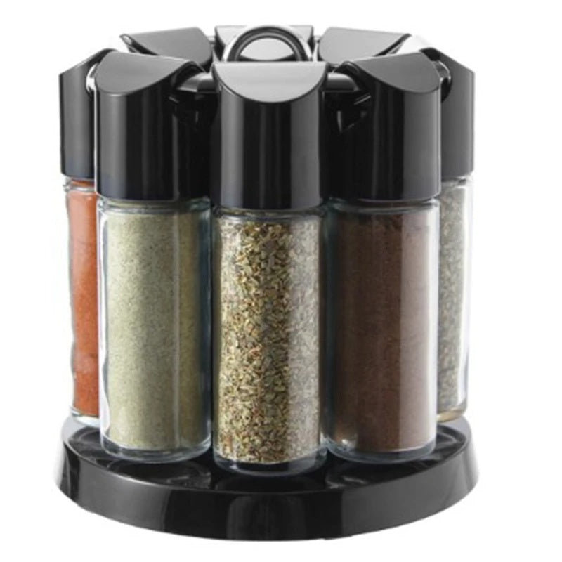 revolving seasoning rack bottle set, view 3 - MRSLM