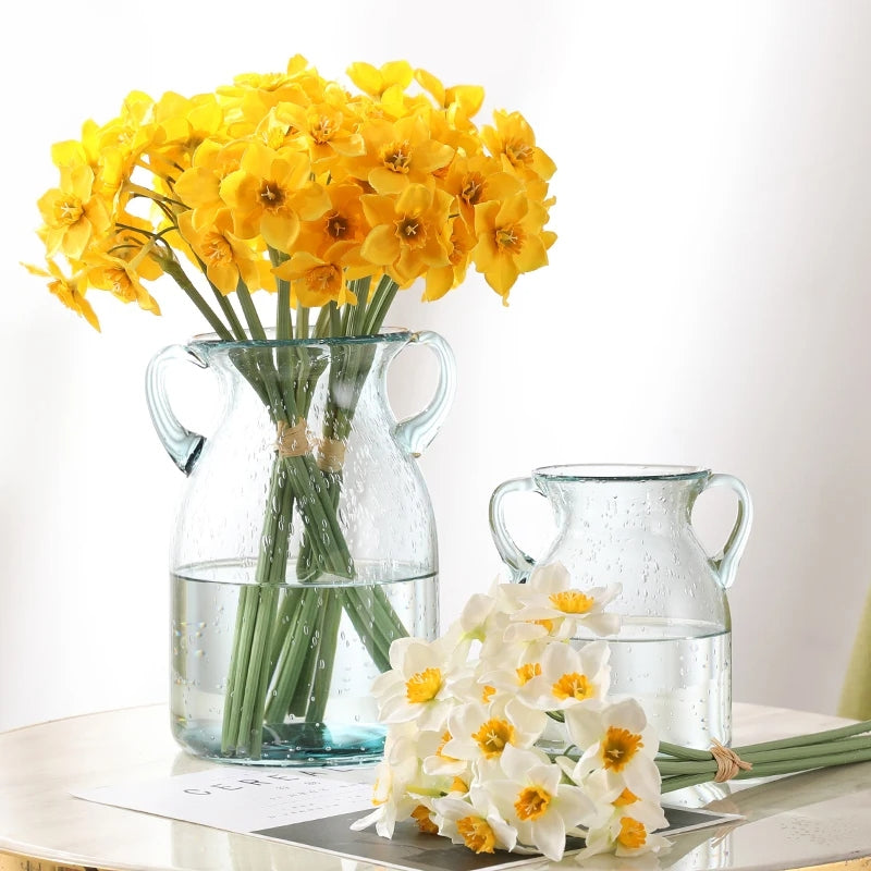 artificial narcissus flower bouquet, view 4 - MRSLM