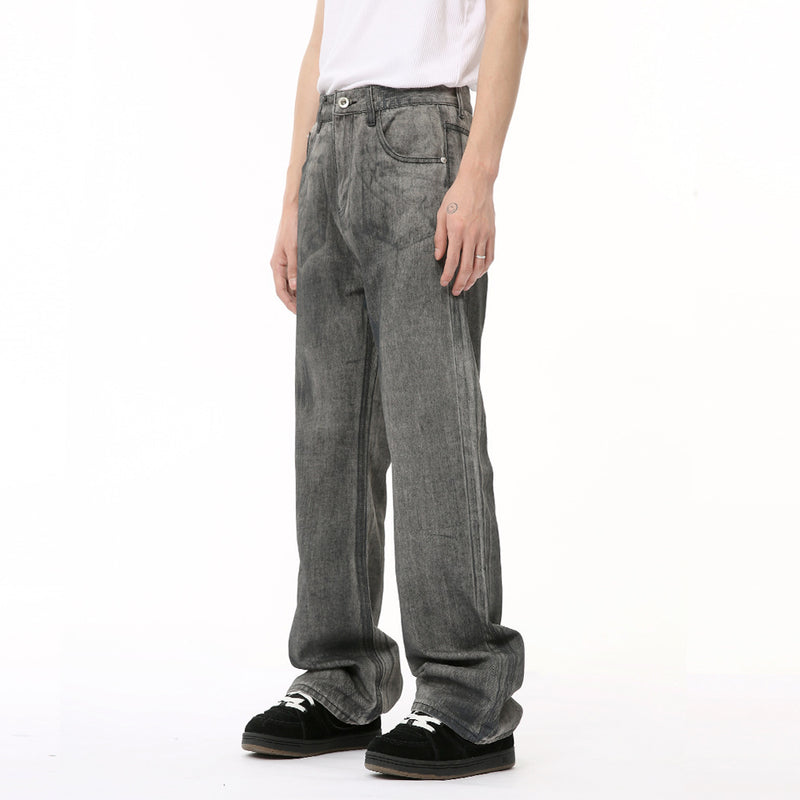 men's black gray washed jeans, view 2 - MRSLM