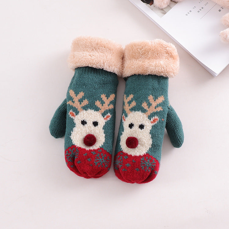 Christmas knitted gloves, view 3 - MRSLM